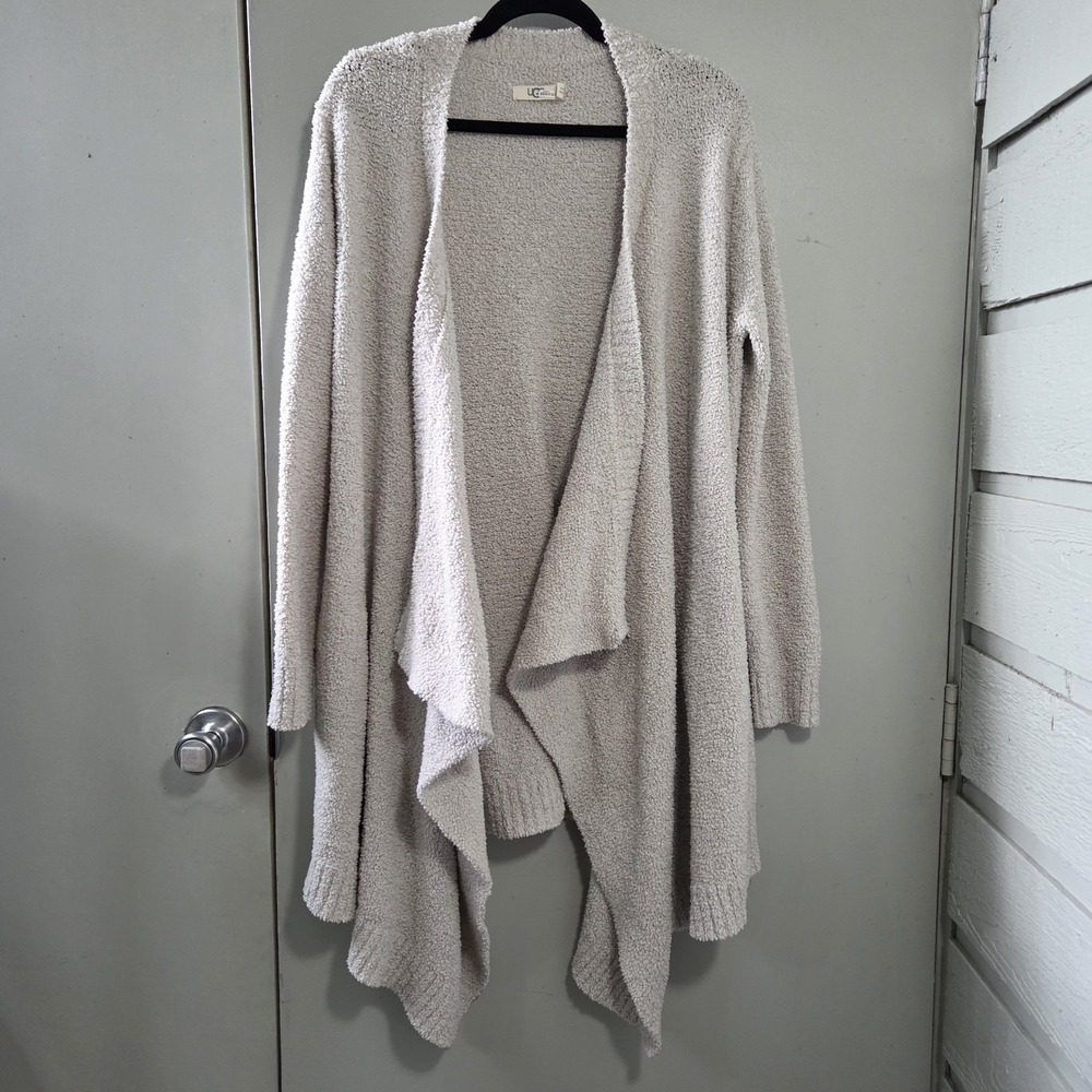 UGG Phoebe Waterfall Cardigan M Longline‎ Oatmeal Boucle Hygge Cozy Apres Ski